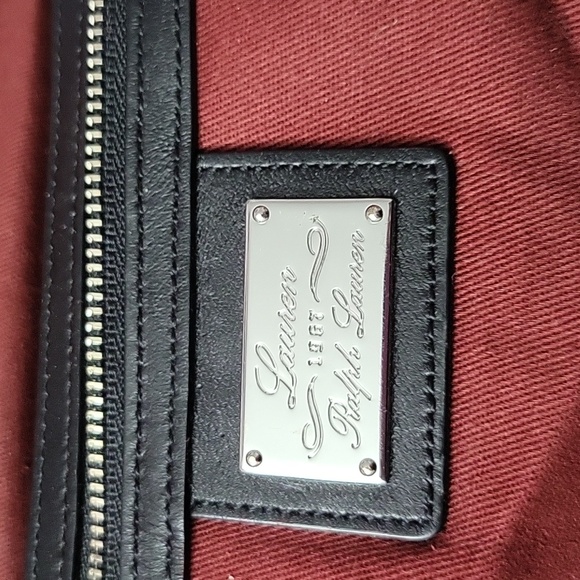 Lauren Ralph Lauren Leather Saddlebag Crossbody Black GUC - Picture 11 of 17